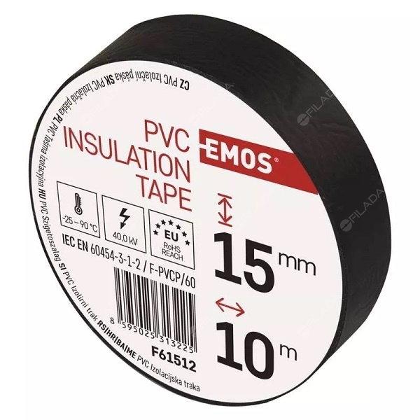 EMOS izolační páska PVC 15mm/10m černá - 2001151020