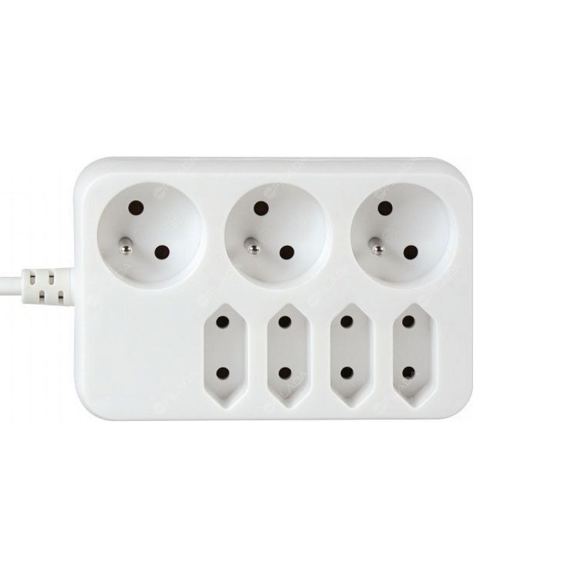 EMOS prodlužovací kabel 3+4 zásuvky 3m bílý P07131 - EMOS prodlužovací kabel 3+4 zásuvky 3m bílý P07131 1902070301