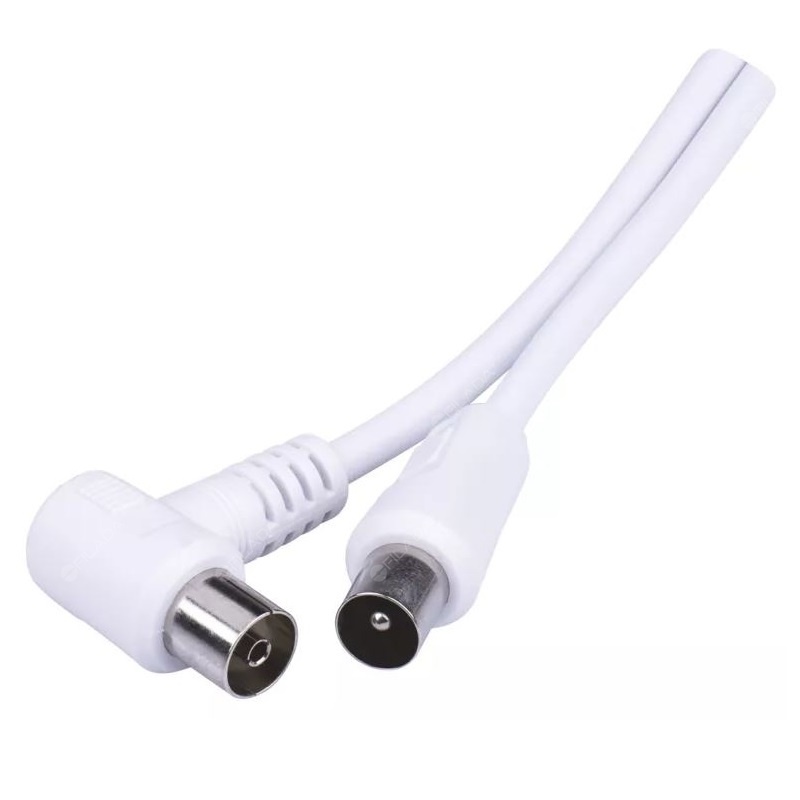 EMOS anténní koaxiální kabel stíněný 2,5m - úhlová vidlice SB3102 - EMOS anténní koaxiální kabel stíněný 2,5m - úhlová vidlice SB3102 2333131020