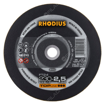 RHODIUS řezný kotouč FT24 230x2,5x22 TOPline na hliník 201055