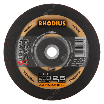 RHODIUS řezný kotouč FT26 230x2,5x22 ALPHAline