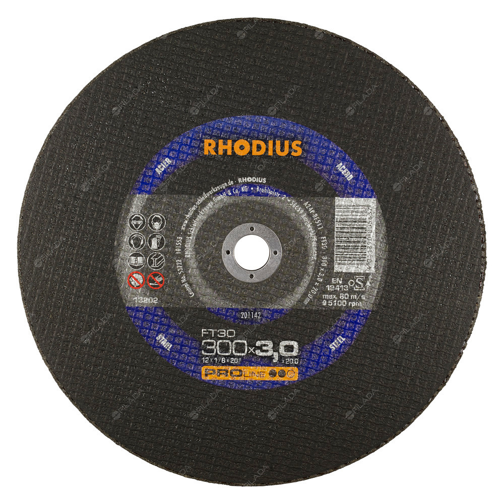 RHODIUS řezný kotouč FT30 300x3,0x20 PROline na ocel -  RHODIUS řezný kotouč FT30 300x3,0x20 PROline na ocel 201142