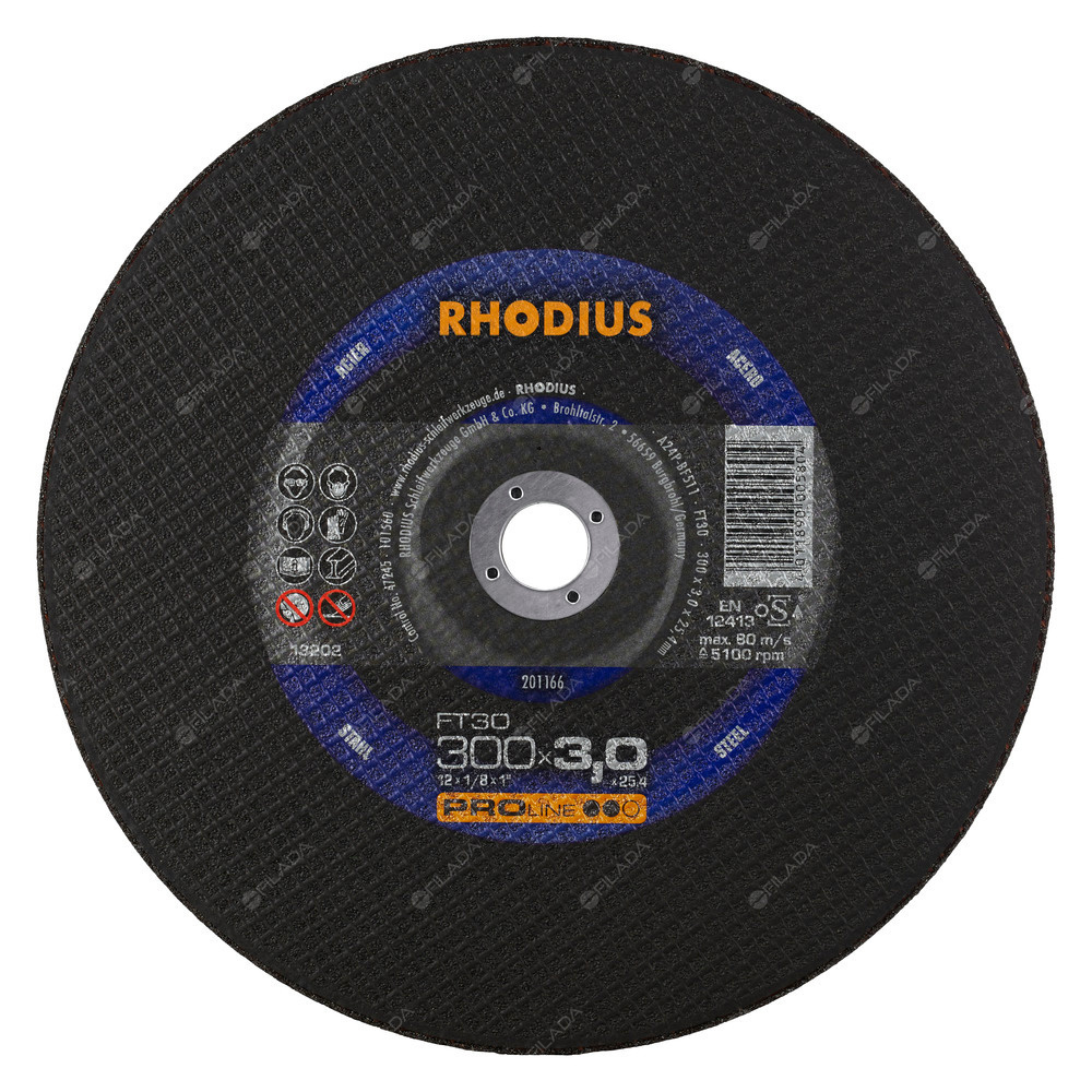 RHODIUS řezný kotouč FT30 300x3,0x25,4 PROline na ocel -  RHODIUS řezný kotouč FT30 300x3,0x25,4 PROline na ocel 201166
