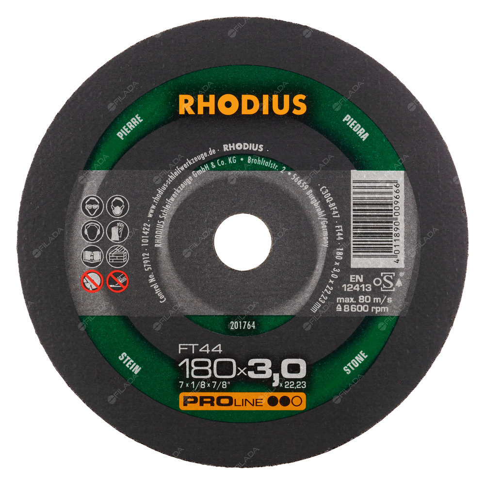 RHODIUS řezný kotouč FT44 180x3,0x22 PROline na hliník - RHODIUS řezný kotouč FT44 180x3,0x22 PROline na hliník 201764
