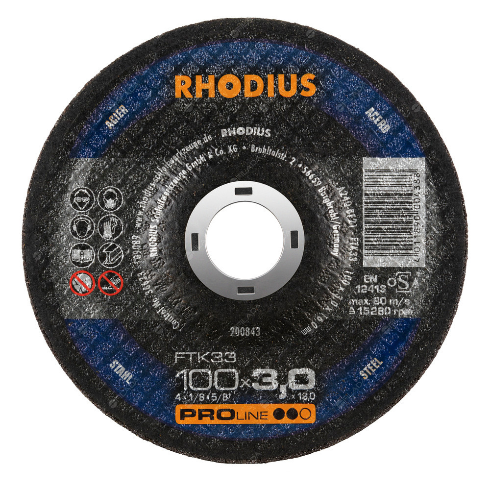 RHODIUS řezný kotouč FTK33 100x3,0x16 PROline na ocel 200843