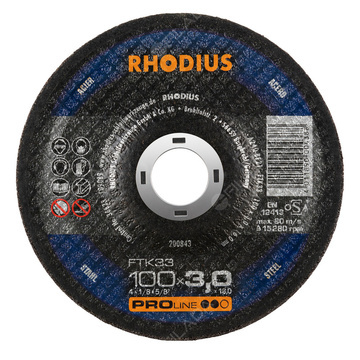 RHODIUS řezný kotouč FTK33 100x3,0x16 PROline na ocel 200843