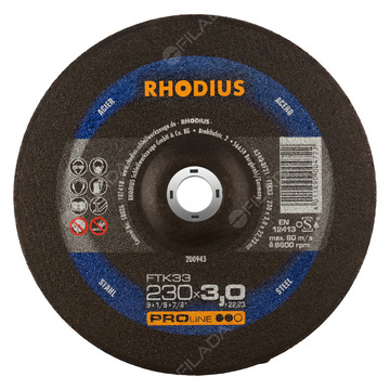 RHODIUS řezný kotouč FTK33 230x3,0x22 PROline na ocel 200943