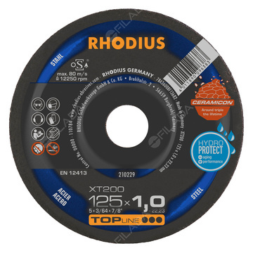 RHODIUS řezný kotouč XT200 125x1,0x22 TOPline na ocel 210229