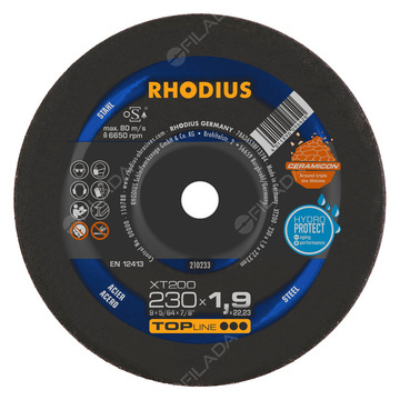 RHODIUS řezný kotouč XT200 230x1,9x22 TOPline na ocel 210233