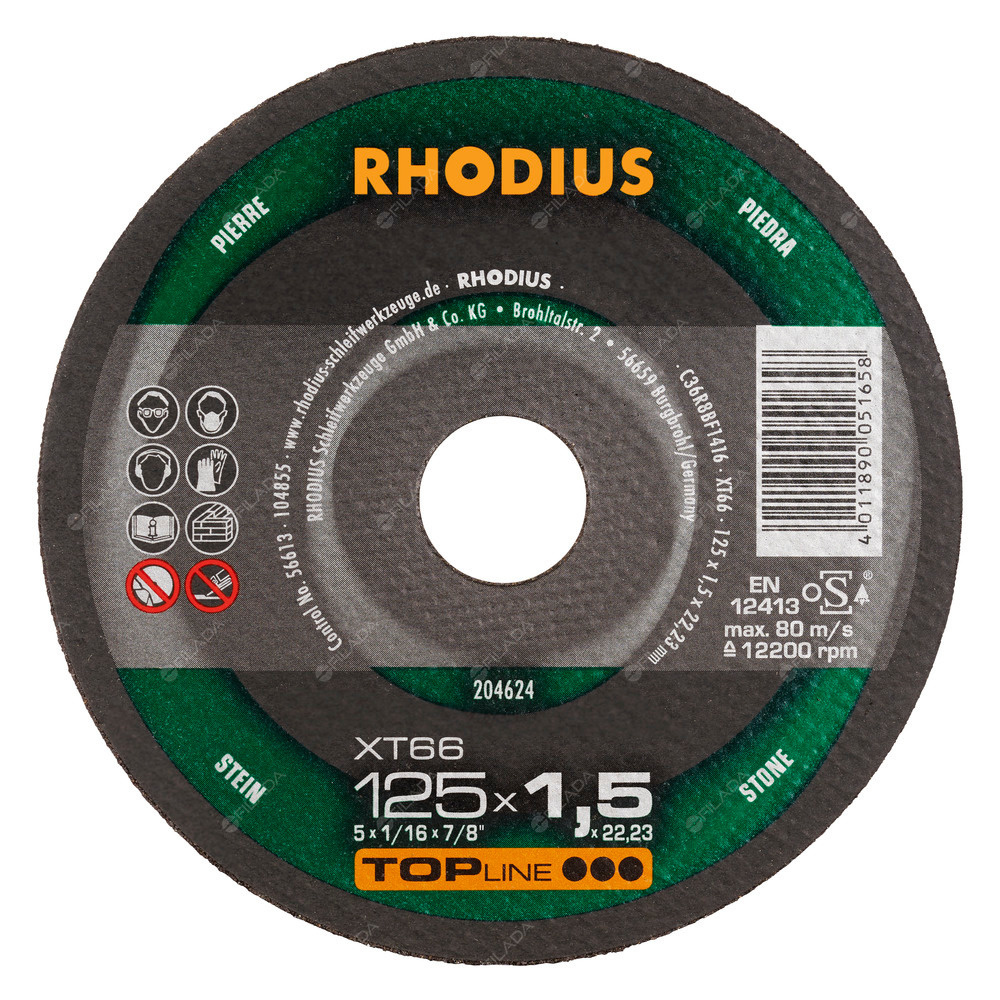 RHODIUS řezný kotouč XT66 125x1,5x22 TOPline na hliník