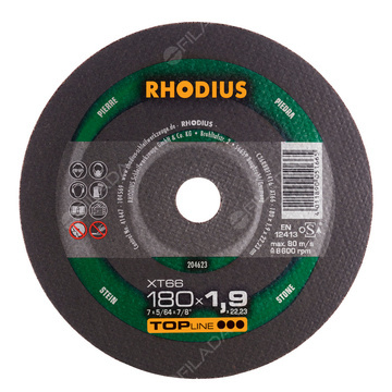  RHODIUS řezný kotouč XT66 180x1,9x22 TOPline na hliník 204623