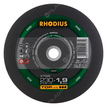 RHODIUS řezný kotouč XT66 230x1,9x22 TOPline na hliník 204622