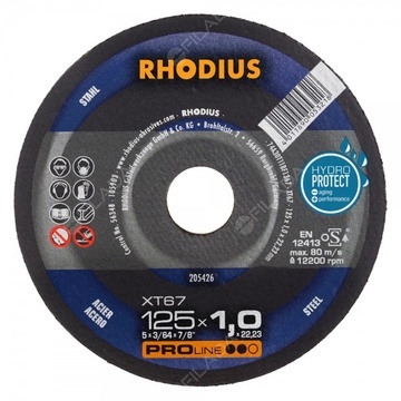 RHODIUS řezný kotouč XT67 125x1,0x22 PROline na ocel 205426