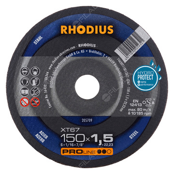  RHODIUS řezný kotouč XT67 150x1,5x22 PROline na ocel 205709