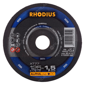 RHODIUS řezný kotouč XT77 125x1,5x22 ALPHAline na ocel 208701