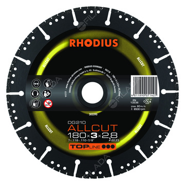 RHODIUS diamantový řezný kotouč DG210 ALLCUT 180x3,0x2,8x22