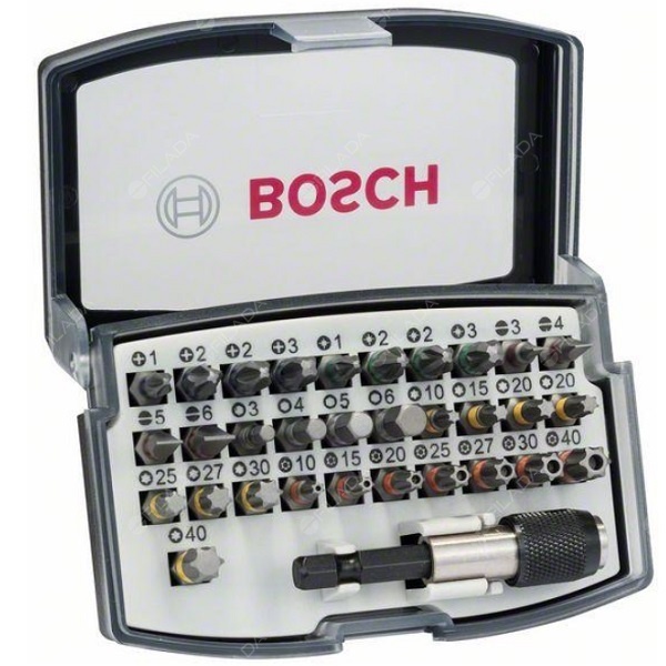 BOSCH sada bitů s držákem v boxu 32ks - BOSCH sada bitů s držákem v boxu 32ks 2607017319