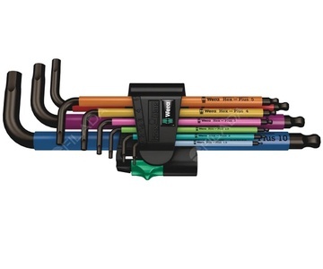 WERA 950/9 sada L-klíčů INBUS 1,5-10mm BlackLaser Colour Hex-Plus 9ks 05073593001