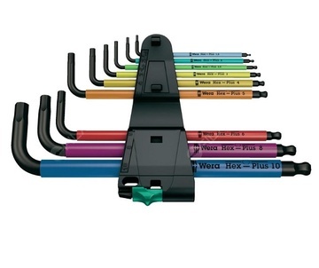 WERA 950/9 sada L-klíčů INBUS 1,5-10mm BlackLaser Colour Hex-Plus 9ks - 05073593001f2