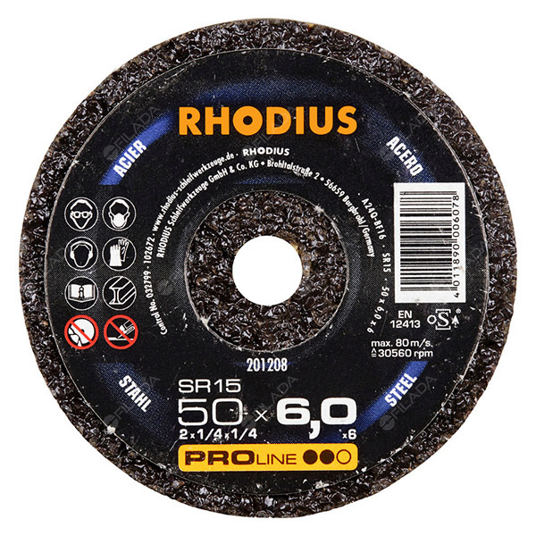  RHODIUS brusný kotouč SR15 50x6,0x6 PROline na ocel 201208