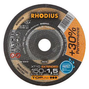  RHODIUS řezný kotouč XT10 150x1,5x22 TOPline na nerez 206258