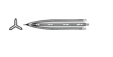 RENNSTEIG trojhranný dutý škrabák 16x250mm - 4622500f2