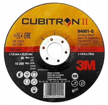 3M brusný kotouč CUBITRON ll 150x7,0x22 INOX 94001-Q 7100074524