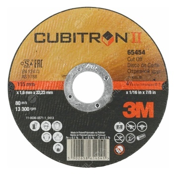  3M řezný kotouč CUBITRON ll 115x1,6x22 INOX 65454 7100231330