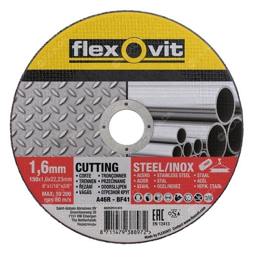 FLEXOVIT řezný kotouč 150x1,6X22 66252920425