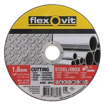 FLEXOVIT řezný kotouč 150x1,6X22 66252920425
