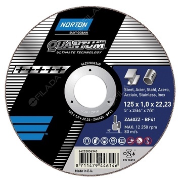 NORTON řezný kotouč QUANTUM 125x1,0x22 66252836340