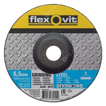 FLEXOVIT brusný kotouč 150X6.5X22 na ocel 66252920449