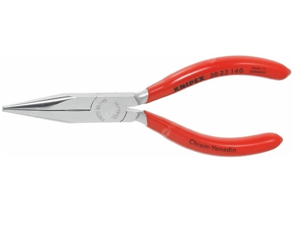 KNIPEX kleště s dlouhými čelistmi, oválné špičaté, chrom 140mm 3023140