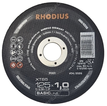 RHODIUS řezný kotouč XT85 125x1,0x22 BASICline na nerez 395035