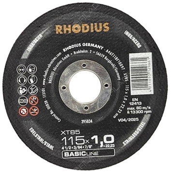 RHODIUS řezný kotouč XT85 115x1,0x22 BASICline na nerez 395034