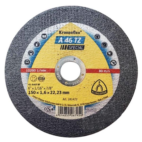  KLINGSPOR řezný kotouč A 46 TZ Special 150x1,6x22 INOX 241472