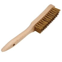 RHODIUS ruční dřevěný kartáč 4-řadý MHBW drát vlnitý MOSAZ 0,30 TOPline 353102