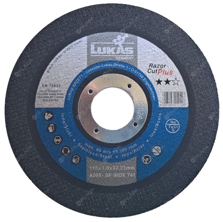 LUKAS řezný kotouč Razor Cut Plus 115x1,0x22 INOX AT115010V980203