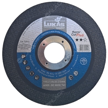 LUKAS řezný kotouč Razor Cut Plus 115x1,0x22 INOX AT115010V980203