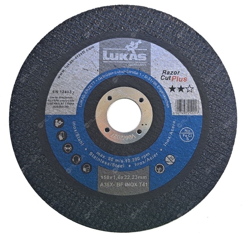 LUKAS řezný kotouč Razor Cut Plus 150x1,6x22 INOX AT150016V980203
