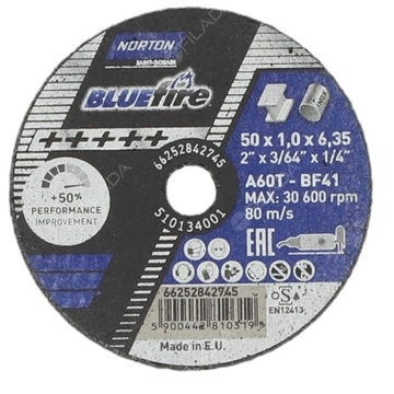 NORTON řezný kotouč BLUEfire 50x1,0x6 INOX 66252842745