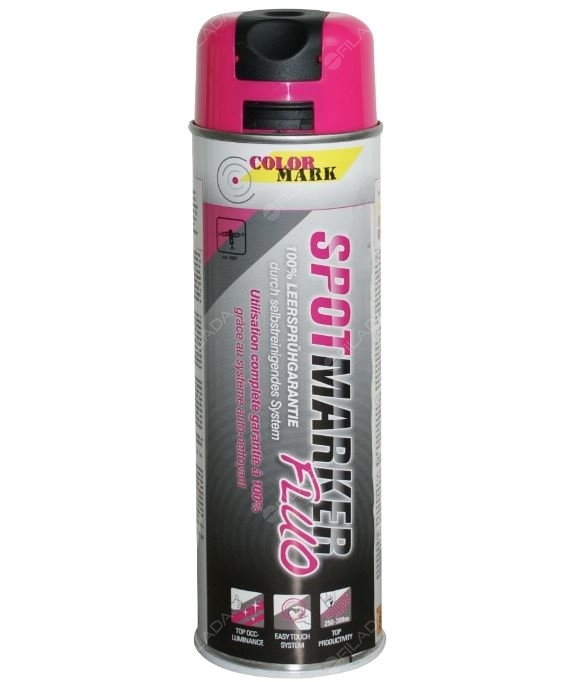 SPOTMARKER FLUO značkovací sprej 500ml RŮŽOVÝ (balení 12ks) - 201479-fluo-pink