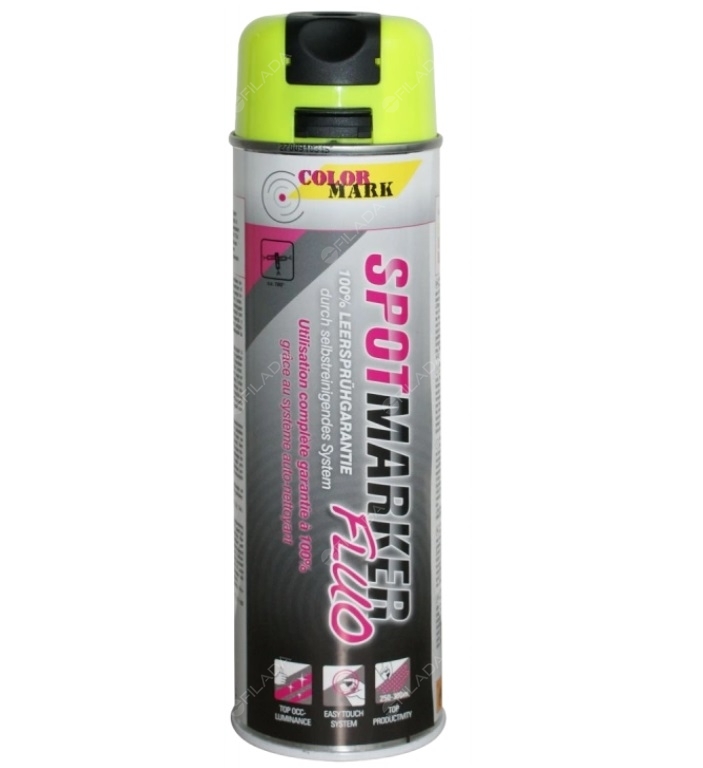 SPOTMARKER FLUO značkovací sprej 500ml ŽLUTÝ (balení 12ks) - 201509-fluo-yellow