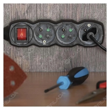 EMOS prodlužovací kabel 3 zásuvky s vypínačem 3m černý PC1313R - 1902330301f3