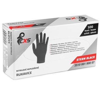Rukavice STERN BLACK nitrilové jednorázové 100ks - 3510001800