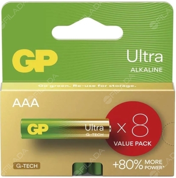GP Ultra G-TECH alkalická baterie LR03/AAA B02138 bal. 8ks