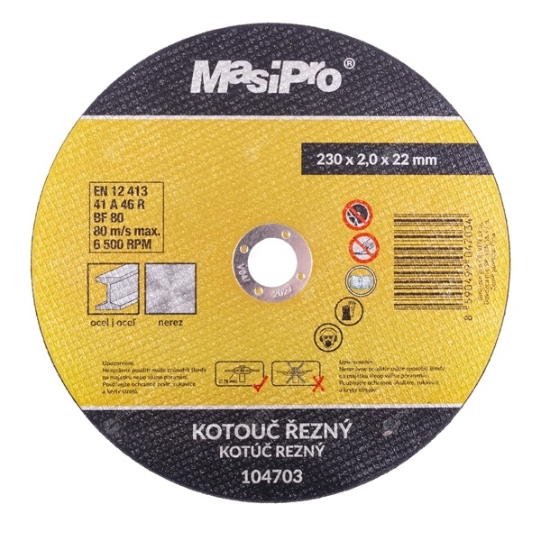 MASIPRO řezný kotouč 230x2,0x22 INOX - 104703