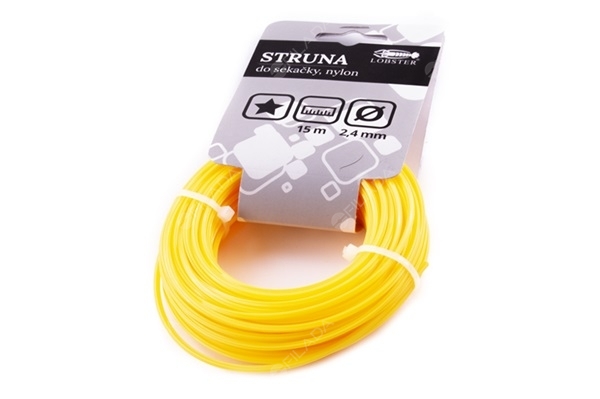 Žací struna - profil HVĚZDA 2,4mm/15m - 108758