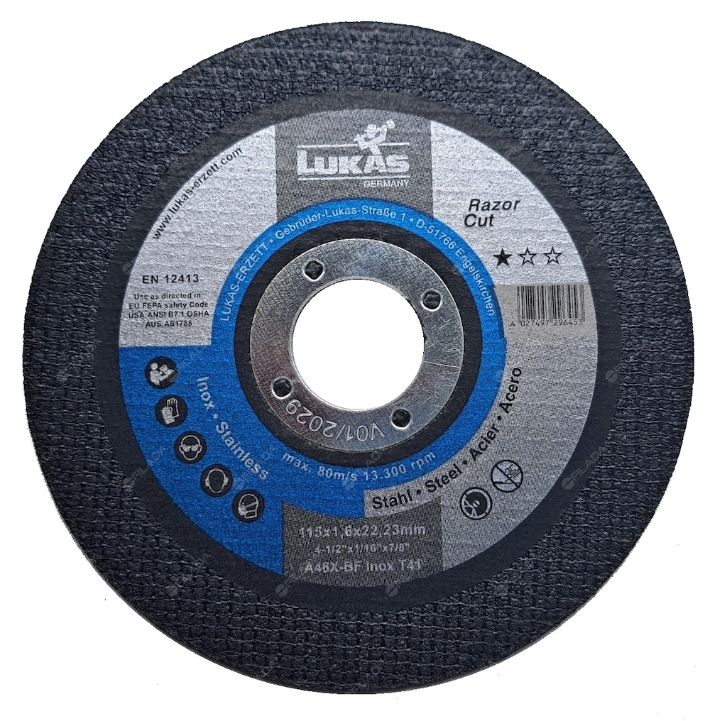 LUKAS řezný kotouč Razor 115x1,6x22 INOX - LUKAS řezný kotouč Razor 115x1,6x22