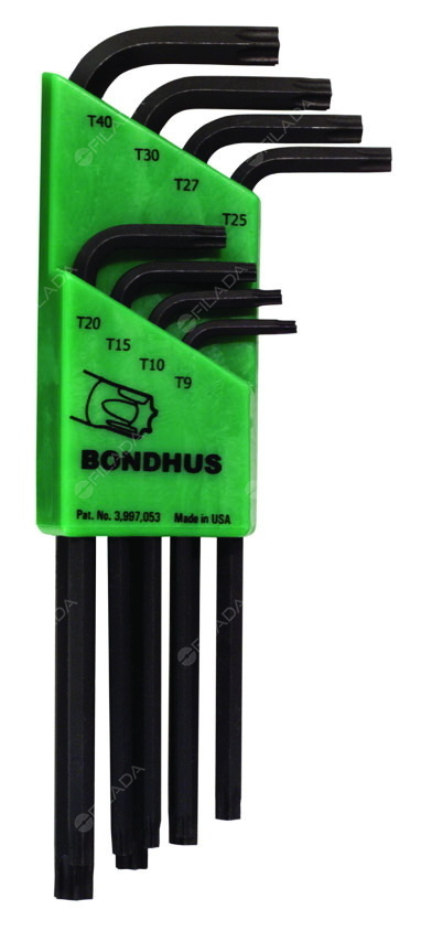 BONDHUS sada L-klíčů TORX 9-40/8ks - BONDHUS sada L-klíčů TORX 9-40/8ks 31834.01